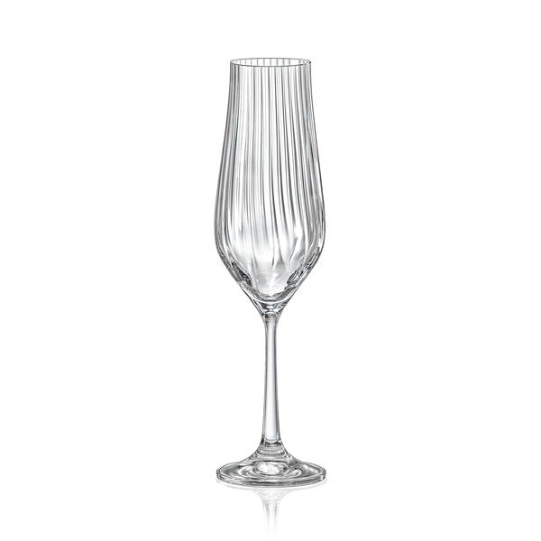Set di 6 bicchieri da champagne , 170 ml Tulipa Optic - Crystalex