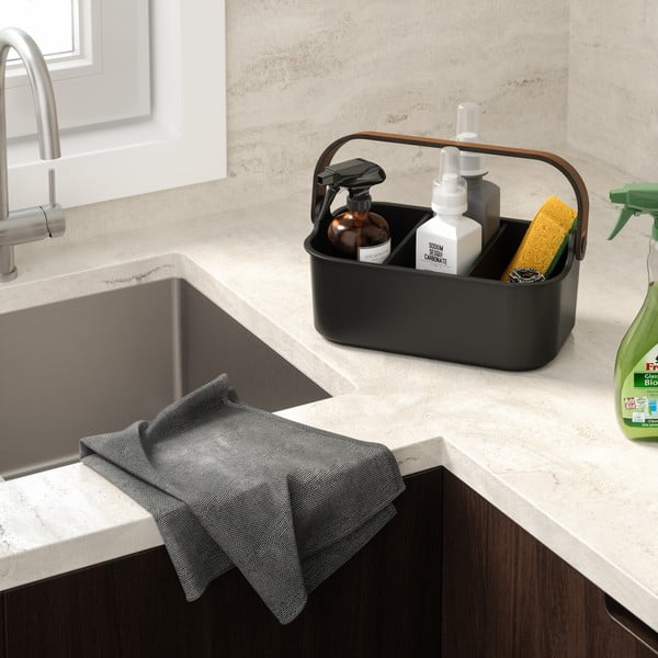 Organizer da bagno nero in plastica riciclata Bellwood - Umbra-image-1