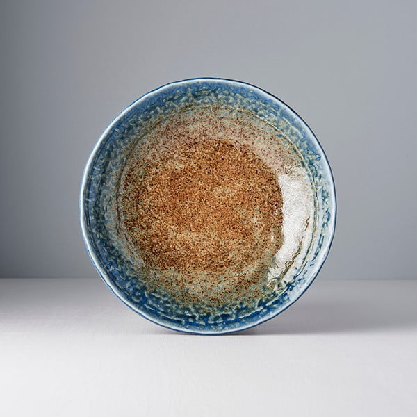 Piatto fondo in ceramica beige-blu Earth & Sky, ø 24 cm Earth & Sky - MIJ-image-3
