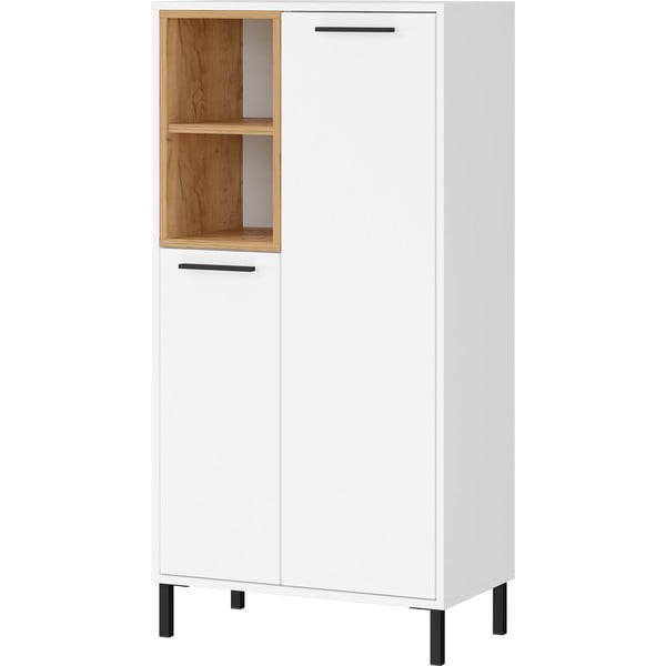 Mobile da bagno alto bianco in rovere 59x118 cm Loria - Germania-image-1