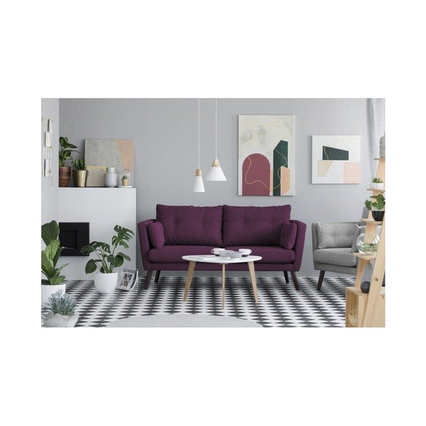 Divano 3 posti viola Elena - Mazzini Sofas-image-2