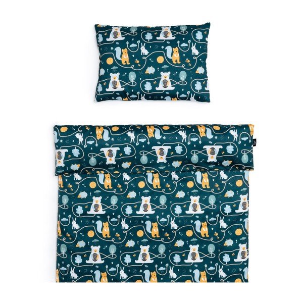 Biancheria da letto per culla in cotone 135x100 cm Animal Friends - ESECO-image-1