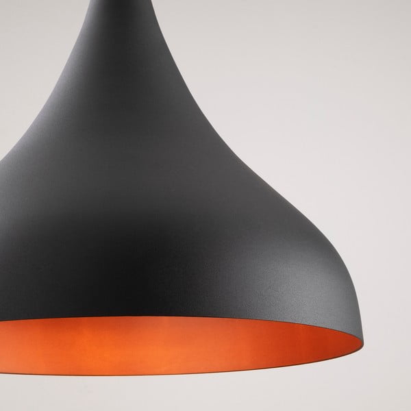 Lampadario nero con paralume in metallo ø 41 cm Sağlam – Opviq lights-image-4