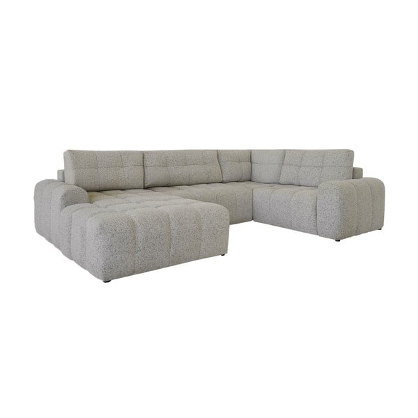 Divano letto modulare marrone chiaro con contenitore (angolo destro) Lulu - Miuform