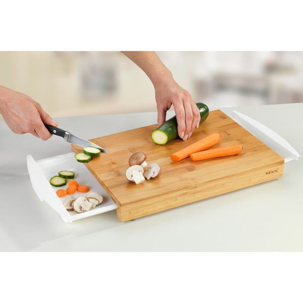 Tagliere in bambù con due cassetti Bina - Wenko-image-1