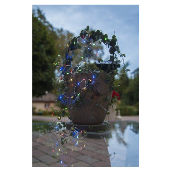 Catena LED solare per esterni con LED colorati, lunghezza 5 m Dew Drop - Star Trading-image-2