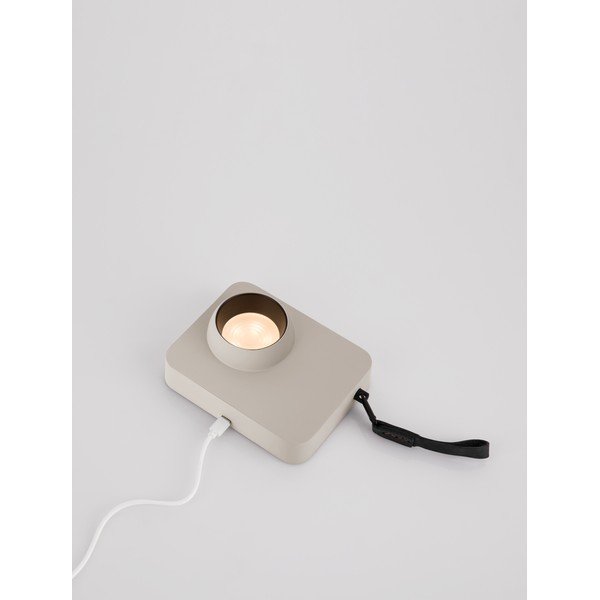 Lampada da tavolo LED beige in metallo con intensità regolabile (altezza totale 11 cm) Kedros – Nova Luce-image-4