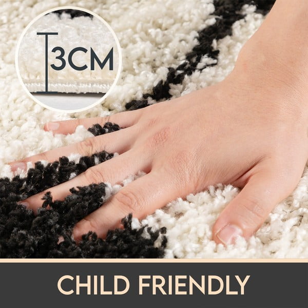 Tappeto per bambini nero e crema ø 100 cm Fun - Ayyildiz Carpets-image-4