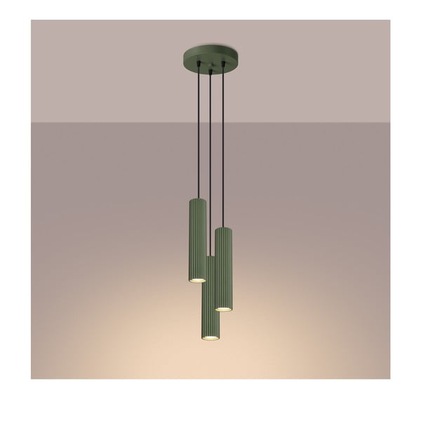 Lampadario verde ø 19,5 cm Gleam – Sollux-image-4