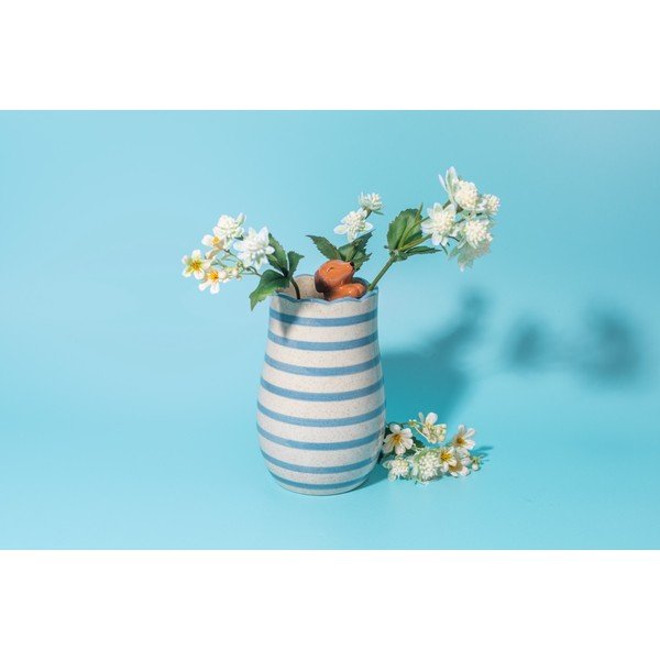 Vaso bianco in dolomite (altezza totale 18,5 cm) Peeking Sausage Dog – Sass & Belle-image-2