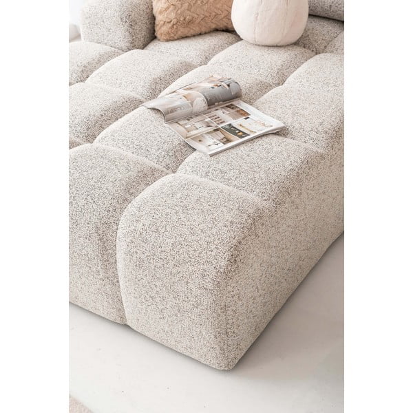 Divano angolare componibile beige allungabile/con contenitore (con penisola a sinistra) Lulu – Miuform-image-3