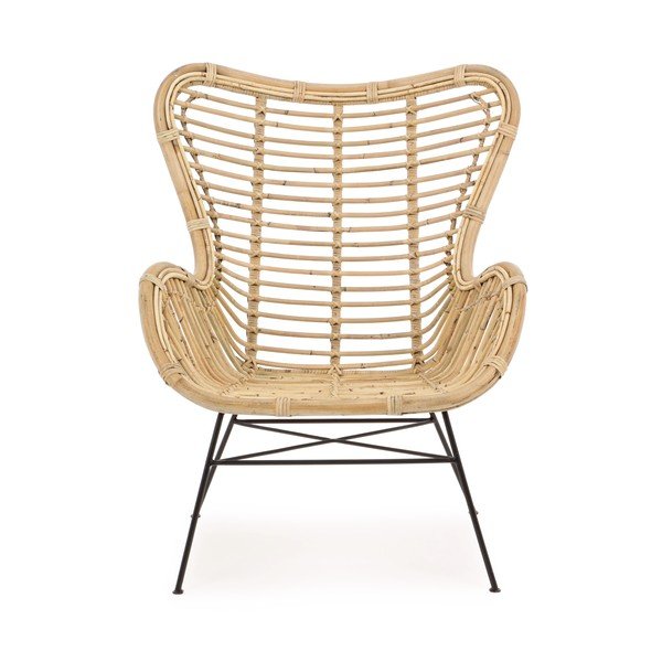 Poltrona da esterno di colore naturale in rattan Casilda – Bizzotto-image-2