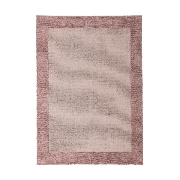 Tappeto rosa chiaro in misto lana tessuto a mano 200x290 cm Rue – Flair Rugs