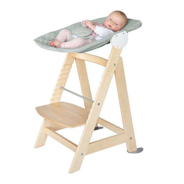 Seggiolone verde chiaro/di colore naturale Style Born Up 2in1 – Roba-image-2