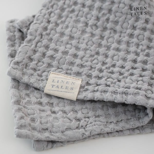 Telo da bagno grigio chiaro 100x140 cm Light Grey - Linen Tales-image-1