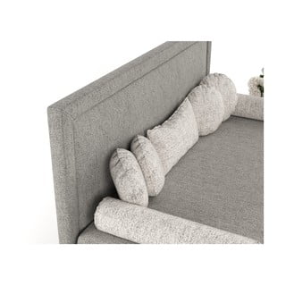 Letto singolo imbottito grigio 90x200 cm Scala - Maison de Rêve