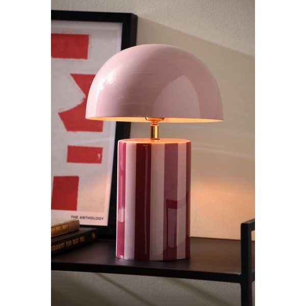 Lampada da tavolo viola in metallo (altezza totale 34 cm) Rayado – Leitmotiv-image-1