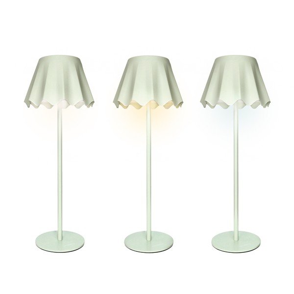 Lampada da tavolo LED verde chiaro in metallo con intensità regolabile (altezza totale 36 cm) – Brandani-image-2