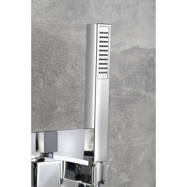 Rubinetto per doccia in argento lucido da incasso (con due uscite) Latus – Sapho-image-3