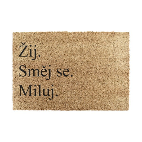 Zerbino in cocco 40x60 cm Žij a Miluj - Artsy Doormats