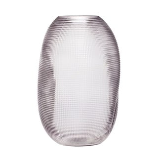 Vaso in vetro grigio fatto a mano Glam - Hübsch
