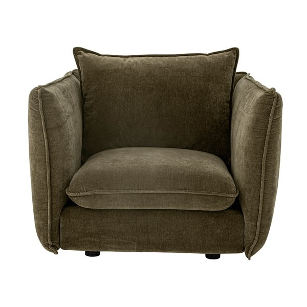 Poltrona verde scuro in velluto  Austin - Bloomingville-image-3