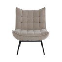 Poltrona beige con rivestimento in velluto Legend – Ellos Home