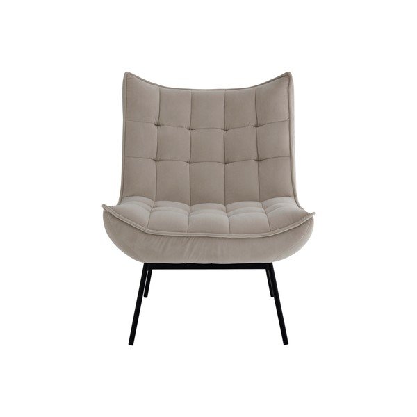 Poltrona beige con rivestimento in velluto Legend – Ellos Home