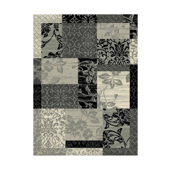 Šedý běhoun Hanse Home Prime Pile Flower, 200 x 80 cm