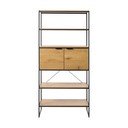 Libreria di colore naturale con effetto rovere 90x190x40 cm Cesura – Unique Furniture