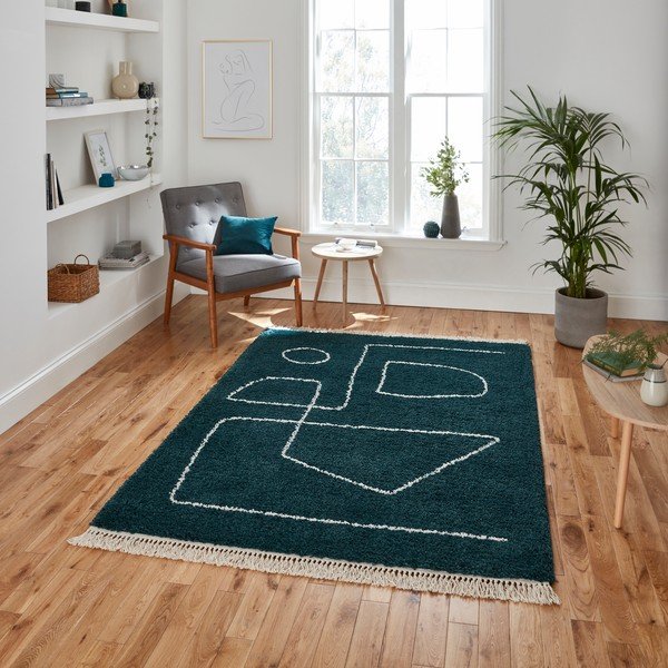 Tappeto verde smeraldo , 160 x 220 cm Boho - Think Rugs-image-1