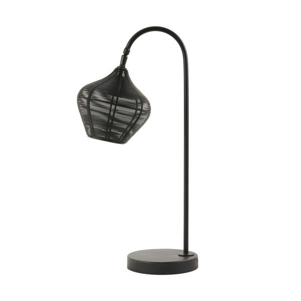Lampada da tavolo nera (altezza 61 cm) Alvaro - Light & Living