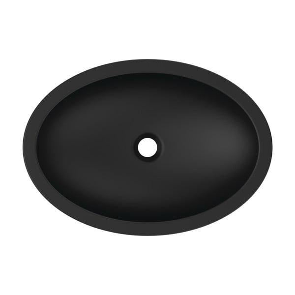 Lavabo rotondo nero opaco in ceramica 60x42 cm Strada O - Ideal Standard-image-1