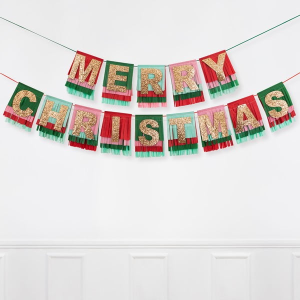 Ghirlanda con motivo natalizio Mery Christmas - Meri Meri-image-1