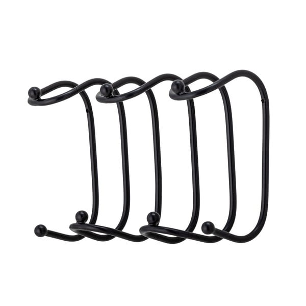 Appendiabiti da parete in metallo nero Maltha - Bloomingville-image-1