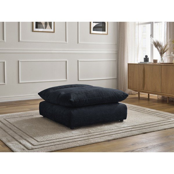 Poggiapiedi blu scuro con rivestimento in ciniglia Neil – Bobochic Paris-image-1