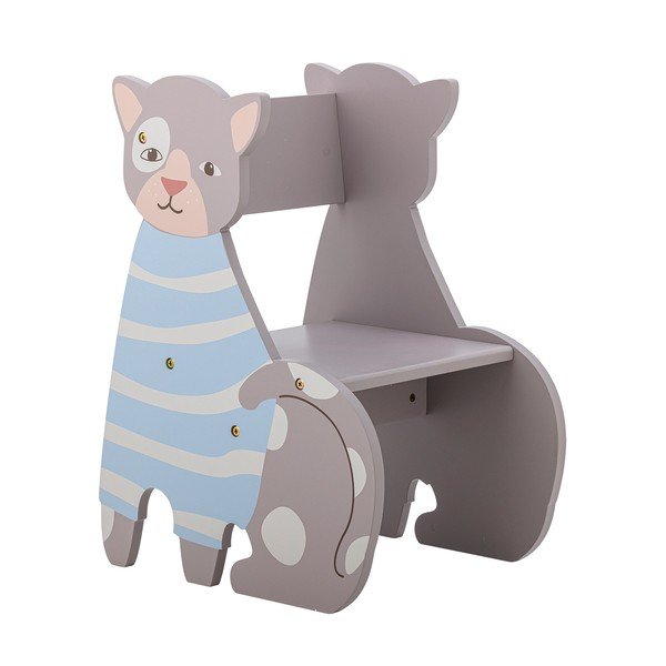 Sedia per bambini azzurra/grigia Mille – Bloomingville Mini