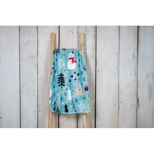 Coperta di Natale in micropush blu 200x150 cm Winter Time - My House