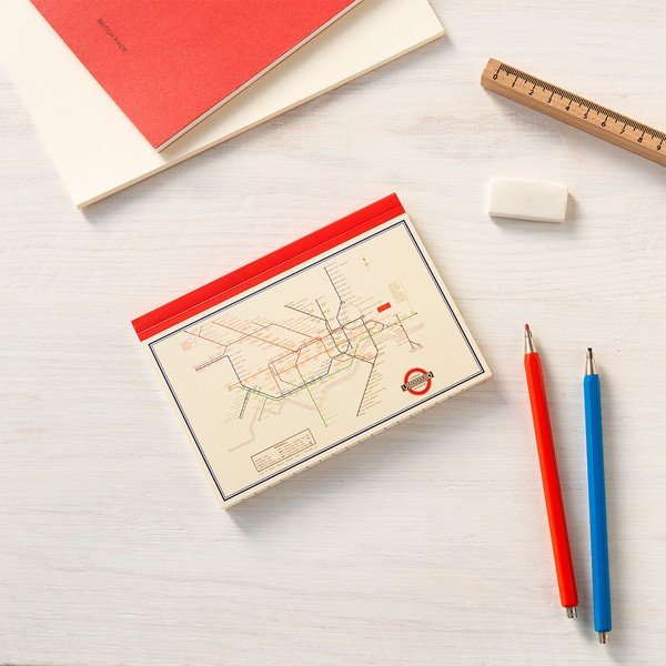 Quaderno 60 pagine formato A6 Heritage Tube Map - Rex London-image-1