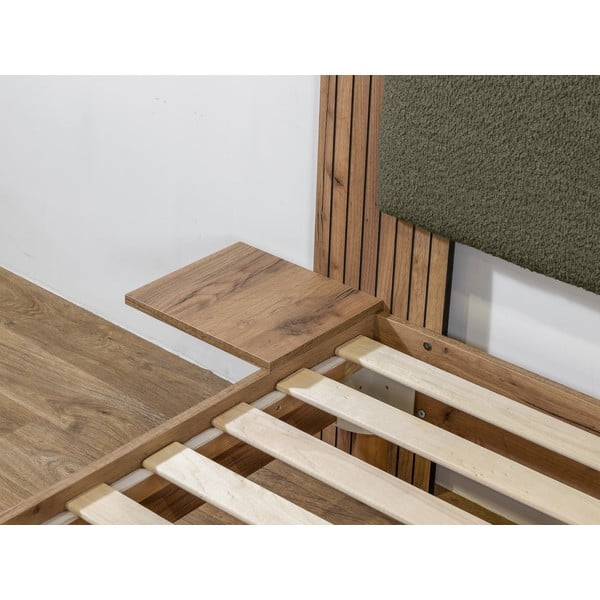 Letto matrimoniale verde con rete inclusa 140x190 cm Lior – Bobochic Paris-image-3