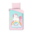 Set copripiumino e federa da bambini rosa/turchese in cotone per letto singolo 140x200 cm Sweety – Good Morning