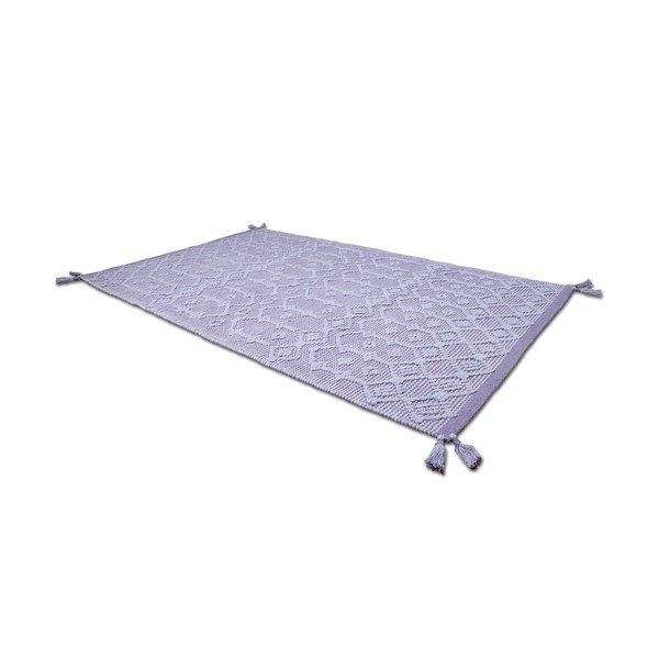 Tappeto artigianale in cotone grigio, 110 x 170 cm Blonder - Nattiot-image-2