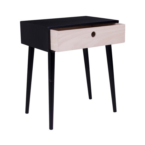 Tavolino in legno nero con struttura nera Parma - House Nordic-image-2