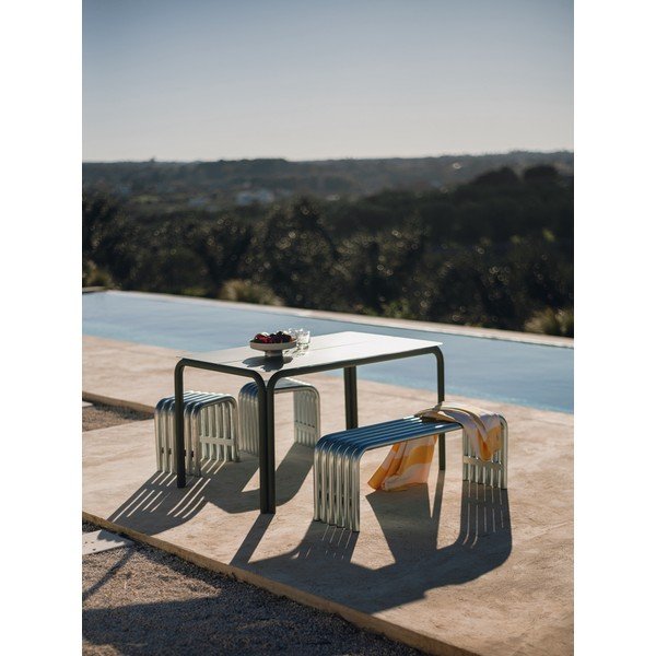 Sedia da esterno argentata in metallo Nokk – noo.ma-image-4