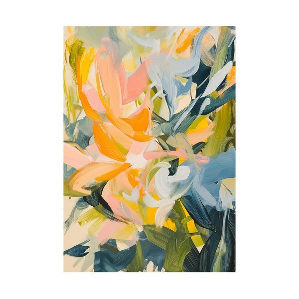 Dipinto stampato dipinto su tela 70x100 cm Floral Gust – Styler