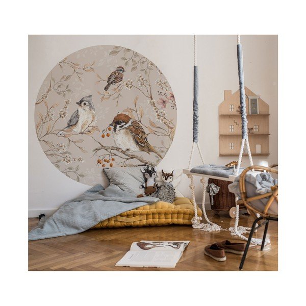 Adesivo murale per bambini , ø 150 cm Birds in a Circle - Dekornik-image-1