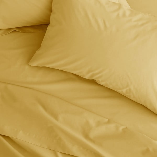 Lenzuolo con angoli giallo in percalle 90x190 cm Easy Iron Percale – Catherine Lansfield-image-2