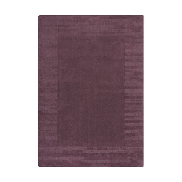 Tappeto in lana viola scuro tessuto a mano 200x290 cm Border - Flair Rugs