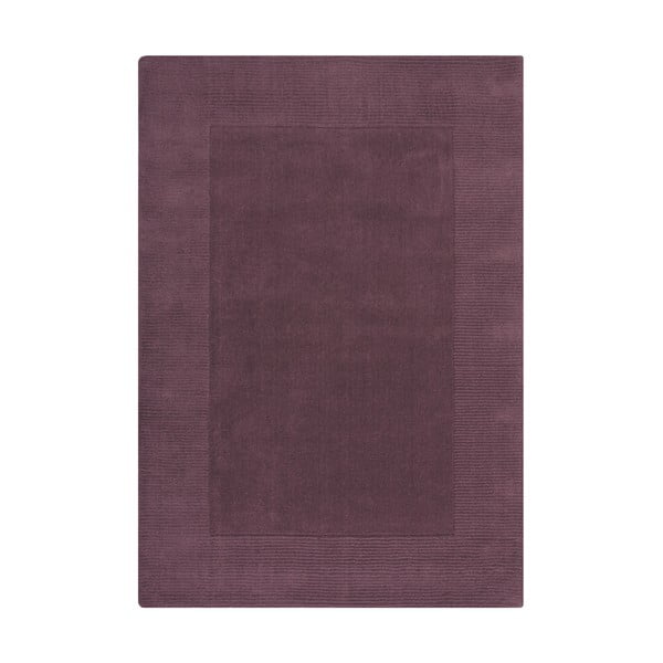 Tappeto di lana viola scuro tessuto a mano 160x230 cm Border - Flair Rugs