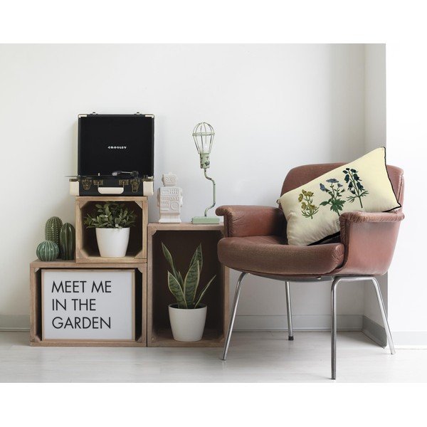 Cuscino beige con motivo floreale Pianta, 50 x 35 cm - Surdic-image-2